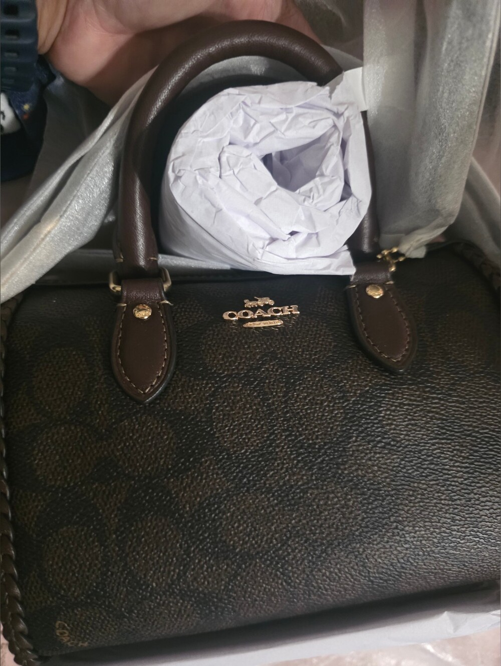 Coach Braided Mini Rowan Brand New
